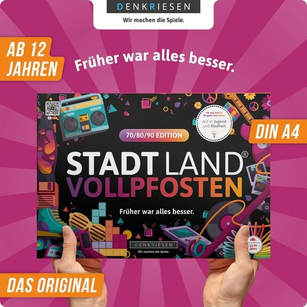 Produktbild: DENKRIESEN - STADT LAND VOLLPFOSTEN&reg; - 70/80/90 EDITION - "Fr&uuml;her war alles besser." - A4
