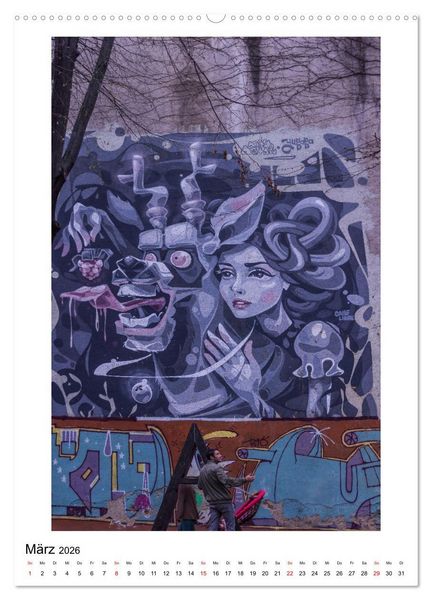 Produktbild: Kunst an Hausw&auml;nden (hochwertiger Premium Wandkalender 2026 DIN A2 hoch), Kunstdruck in Hochglanz