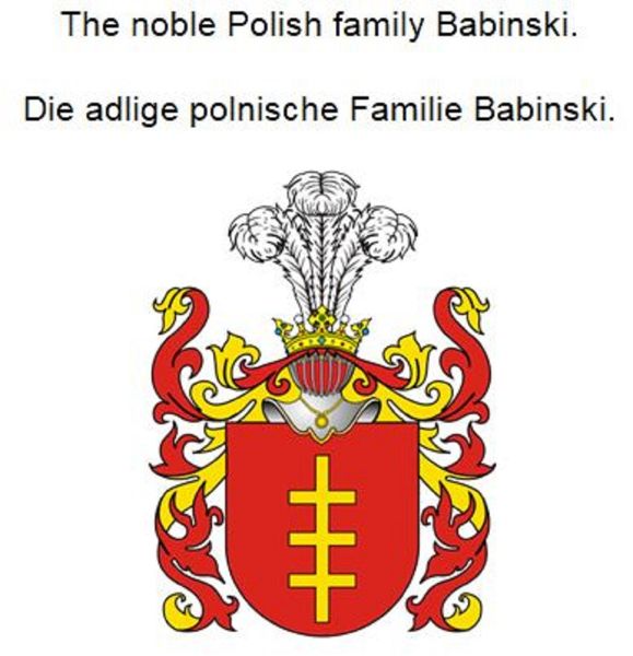 Produktbild: The noble Polish family Babinski. Die adlige polnische Familie Babinski.