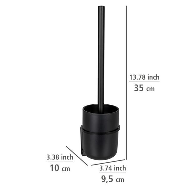 Produktbild: Turbo-Loc&reg; WC-Garnitur Mod. Carpino Schwarz, Befestigen ohne Bohren