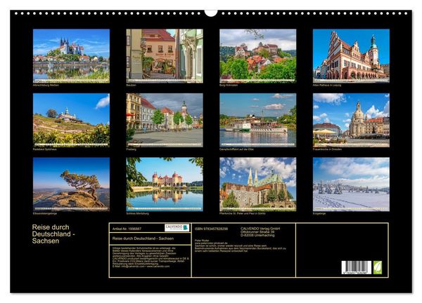 Produktbild: Reise durch Deutschland - Sachsen (Wandkalender 2026 DIN A2 quer), CALVENDO Monatskalender