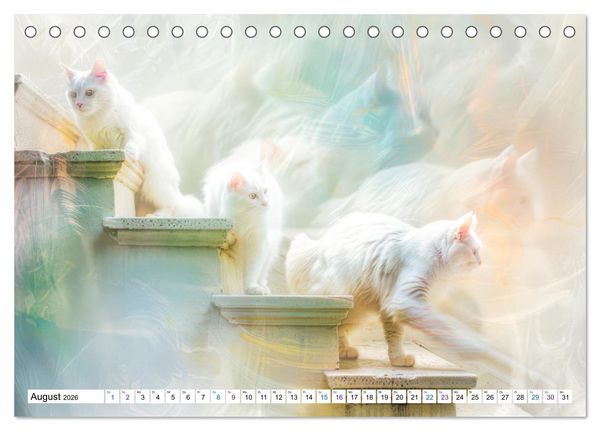 Produktbild: Doppelbelichtung in luftig leichten KI-Bildern (Tischkalender 2026 DIN A5 quer), CALVENDO Monatskalender