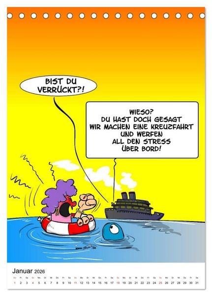 Produktbild: Trumix Cartoons - Nichts geht mehr (Tischkalender 2026 DIN A5 hoch), CALVENDO Monatskalender