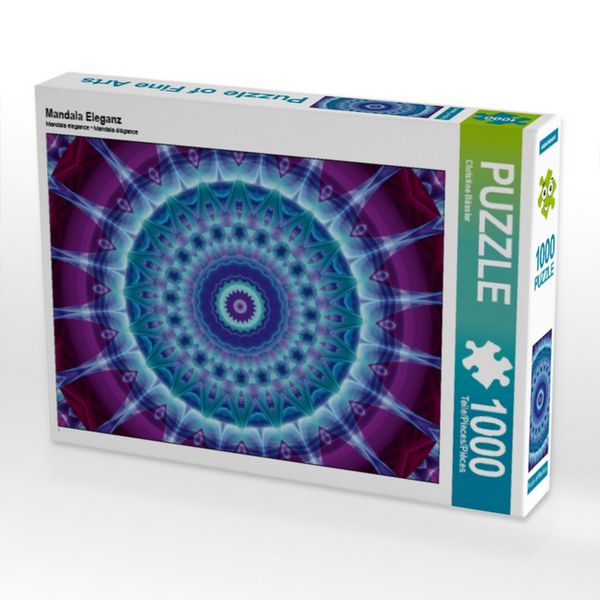 CALVENDO Puzzle Mandala Eleganz | 1000 Teile Lege-Größe 64 × 48 cm Foto-Puzzle für glückliche Stunden