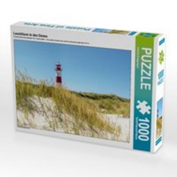 CALVENDO Puzzle Leuchtturm in den Dünen | 1000 Teile Lege-Größe 64 × 48 cm Foto-Puzzle für glückliche Stunden