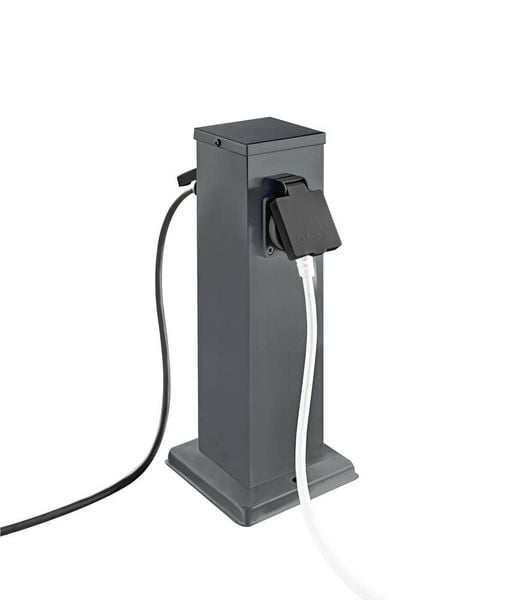 Produktbild: Heitronic 501334 Steckdosen-Verteiler Anthrazit erh&ouml;hter Ber&uuml;hrungsschutz