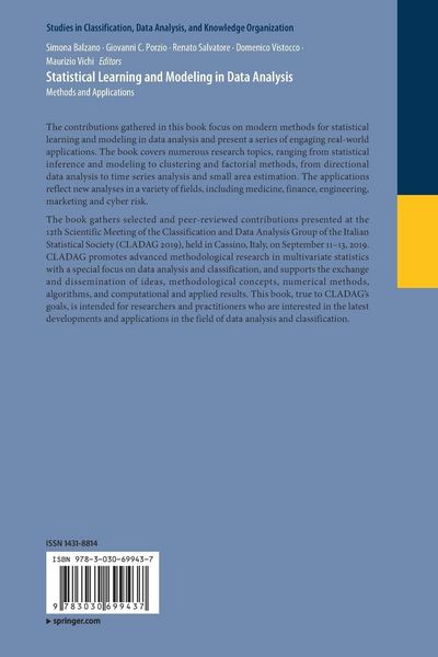 Produktbild: Statistical Learning and Modeling in Data Analysis