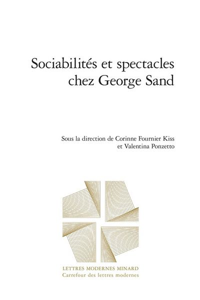 Produktbild: Sociabilites et Spectacles Chez George Sand
