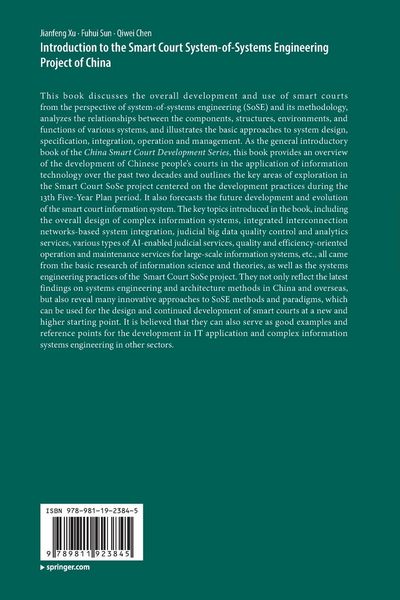 Produktbild: Introduction to the Smart Court System-of-Systems Engineering Project of China
