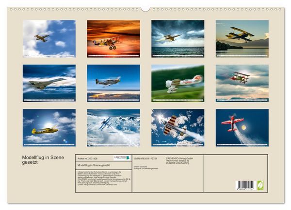 Produktbild: Modellflug in Szene gesetzt (Wandkalender 2026 DIN A2 quer), CALVENDO Monatskalender