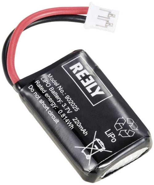 Produktbild: Reely Modellbau-Akkupack (LiPo) 3.7V 220 mAh Zellen-Zahl: 1 Flachstecker