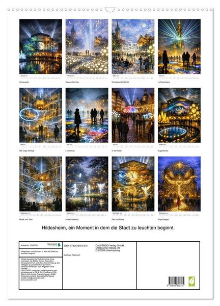 Produktbild: Hildesheim, ein Moment in dem die Stadt zu leuchten beginnt. (Wandkalender 2027 DIN A2 hoch), CALVENDO Monatskalender