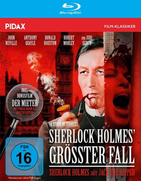 Sherlock Holmes‘ größter Fall (Study in Terror) / Spannende Jagd auf Jack the Ripper mit absoluter Starbesetzung + Bonusfilm: DER MIETER (Pidax
