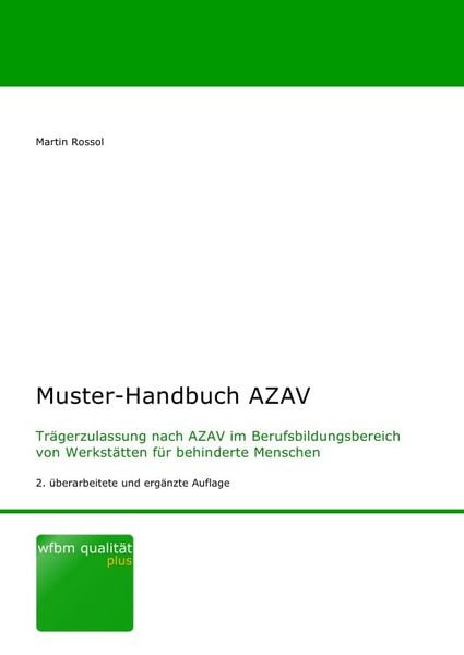 Produktbild: Muster-Handbuch AZAV