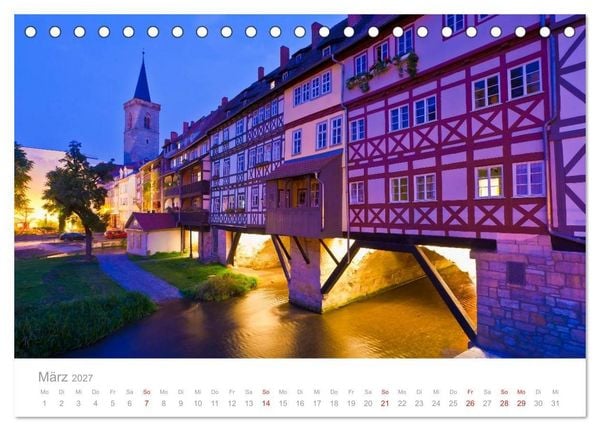 Produktbild: TH&Uuml;RINGEN 2027 (Tischkalender 2027 DIN A5 quer), CALVENDO Monatskalender