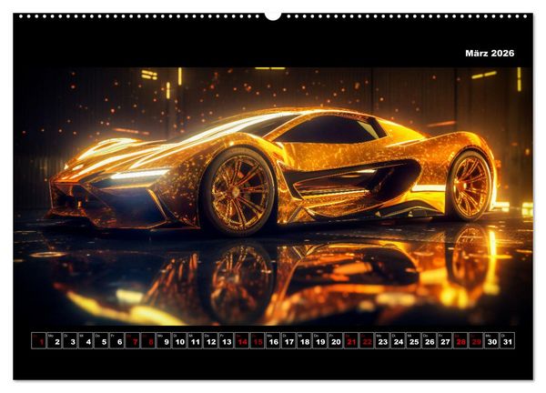 Produktbild: Surreale Cyber Cars (Wandkalender 2026 DIN A2 quer), CALVENDO Monatskalender