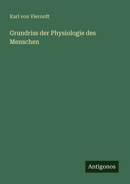 Produktbild: Grundriss der Physiologie des Menschen