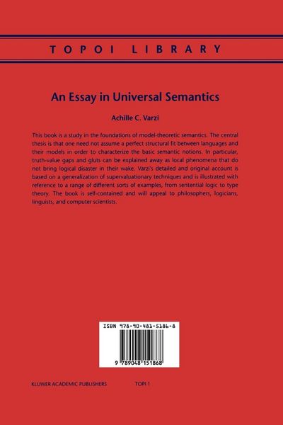 Produktbild: An Essay in Universal Semantics