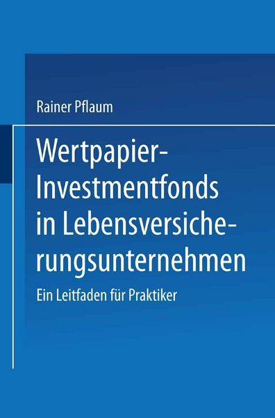 Produktbild: Wertpapier-Investmentfonds in Lebensversicherungsunternehmen