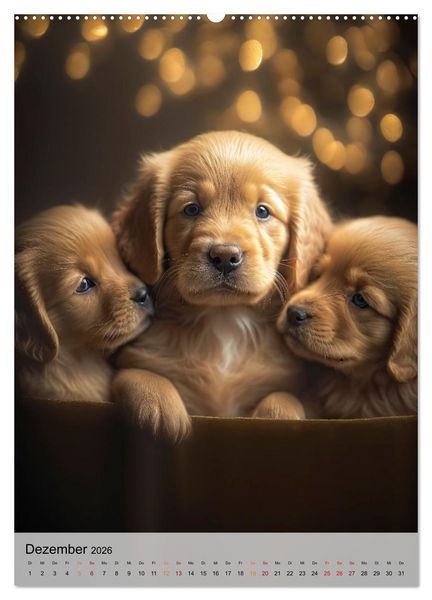 Produktbild: Golden Retriever - ein Hund f&uuml;r die Familie (Wandkalender 2026 DIN A2 hoch), CALVENDO Monatskalender