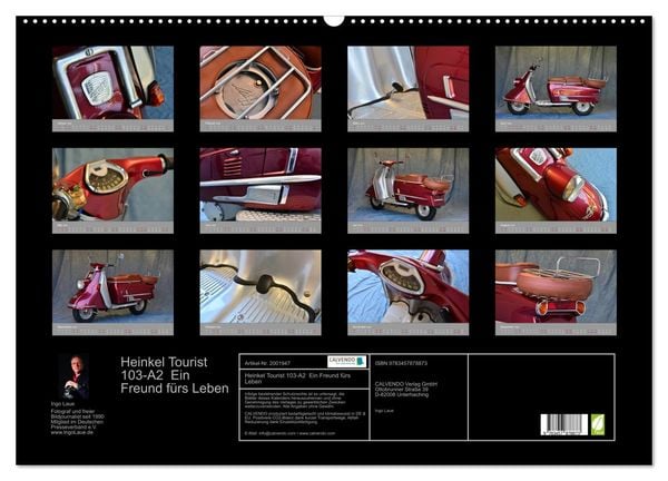 Produktbild: Heinkel Tourist 103-A2 Ein Freund f&uuml;rs Leben (Wandkalender 2026 DIN A2 quer), CALVENDO Monatskalender