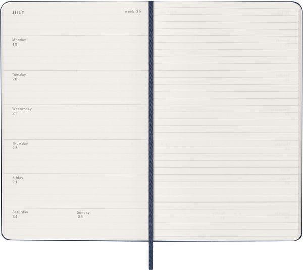 Produktbild: Moleskine 18 Monate Wochen 26/27 L/A5, 1W=1S Geb Saphir