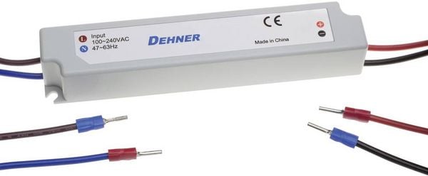 Produktbild: Dehner Elektronik LED 12V24W-IP67 26159 LED-Trafo Konstantspannung 24 W 0 - 2 A 12 V/DC nicht dimmbar, &Uuml;berlastschutz 1 St.