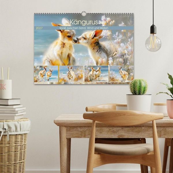 Produktbild: K&auml;ngurus. Spa&szlig; zwischen Sand, Wind und Wellen (Wandkalender 2027 DIN A3 quer), CALVENDO Monatskalender