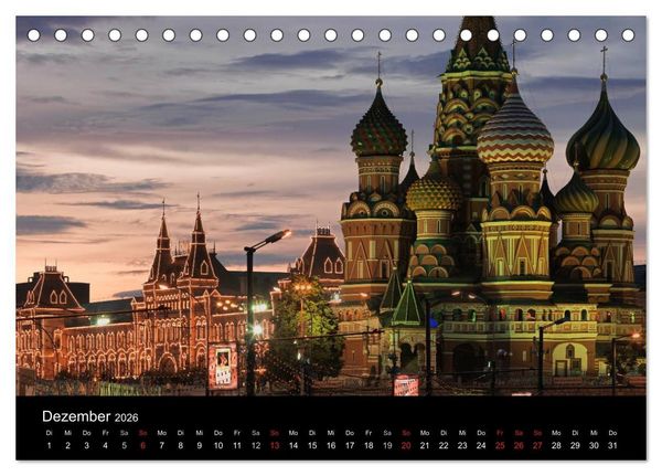 Produktbild: Moskau (Tischkalender 2026 DIN A5 quer), CALVENDO Monatskalender