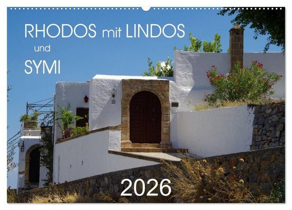 Rhodos mit Lindos und Symi (Wandkalender 2026 DIN A2 quer), CALVENDO Monatskalender