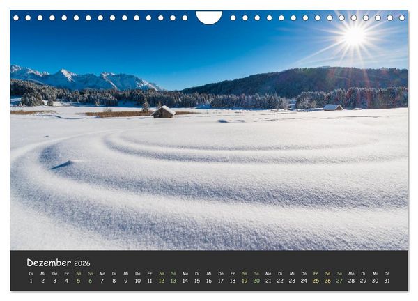 Produktbild: Ammersee bis Walchensee - Traumlandschaften im Voralpenland (Wandkalender 2026 DIN A4 quer), CALVENDO Monatskalender
