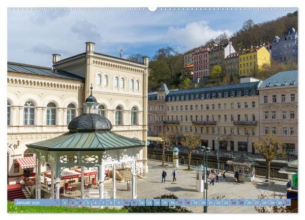 Produktbild: Karlovy Vary - Stadt der heilenden Quellen (Wandkalender 2026 DIN A2 quer), CALVENDO Monatskalender