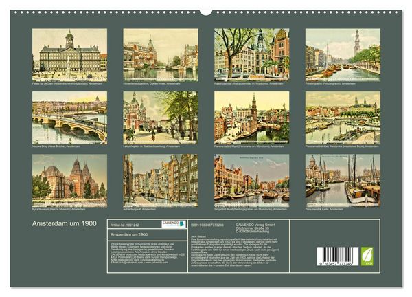 Produktbild: Amsterdam um 1900 (hochwertiger Premium Wandkalender 2026 DIN A2 quer), Kunstdruck in Hochglanz