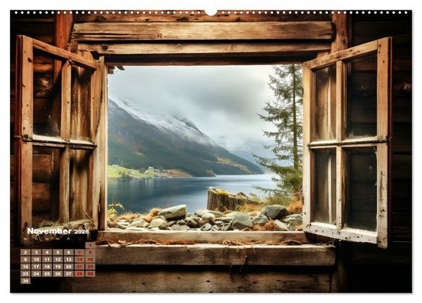 Produktbild: Aus dem Fenster geblickt (Wandkalender 2026 DIN A2 quer), CALVENDO Monatskalender