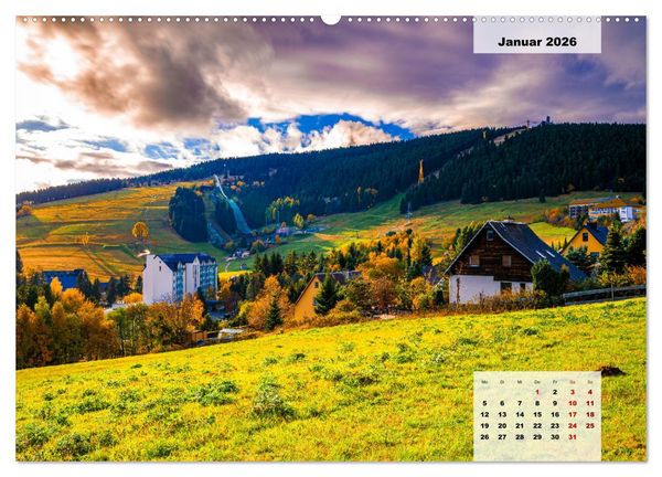 Produktbild: Oberwiesenthal und der Fichtelberg im Erzgebirge (Wandkalender 2026 DIN A2 quer), CALVENDO Monatskalender