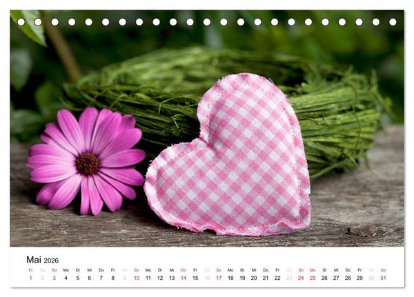 Produktbild: Mein Herz schl&auml;gt pink (Tischkalender 2026 DIN A5 quer), CALVENDO Monatskalender