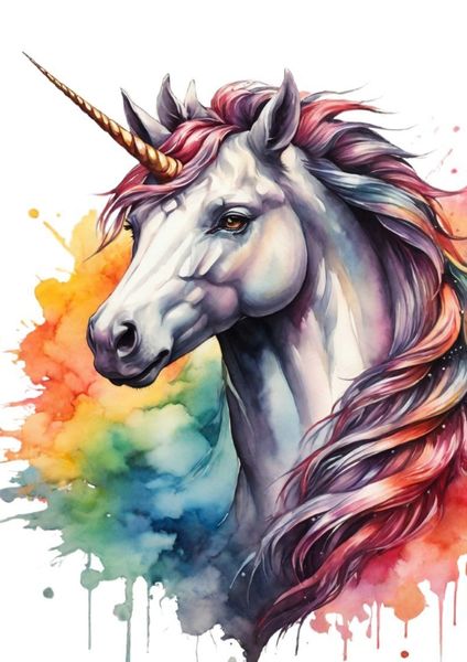 Produktbild: Blanko Notizbuch &bull; A4-Format, 200+ Seiten, Soft Cover, Register, &bdquo;Einhorn Regenbogen&ldquo; &bull; Original #Miodenkmit Blank Notebook &bull; Perfekt als Notizbuch, Blankobuch, Leeres Tagebuch