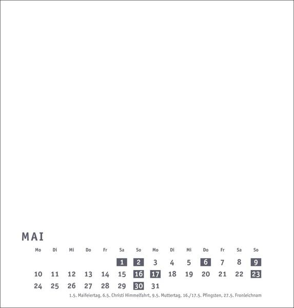 Produktbild: Premium-Bastelkalender wei&szlig; mittel 2027