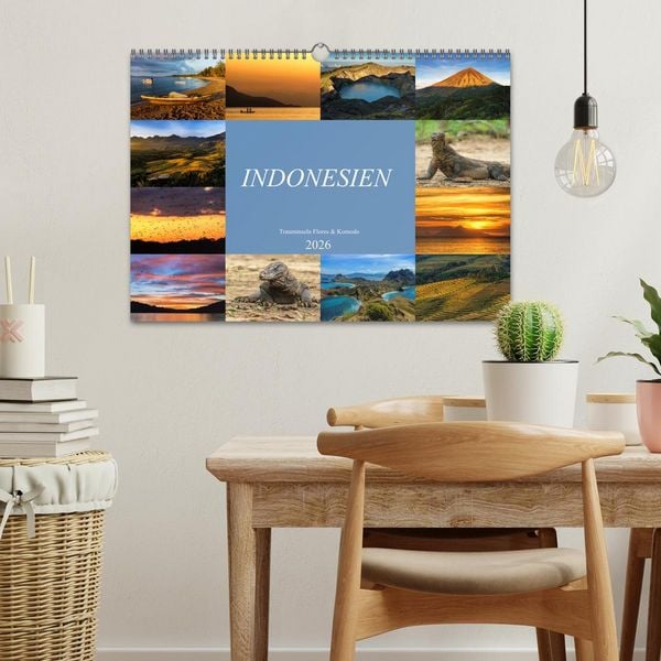 Produktbild: Indonesien - Inselparadies Flores & Komodo (Wandkalender 2026 DIN A3 quer), CALVENDO Monatskalender