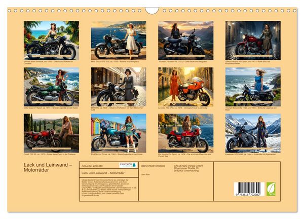 Produktbild: Lack und Leinwand &ndash; Motorr&auml;der (Wandkalender 2027 DIN A3 quer), CALVENDO Monatskalender