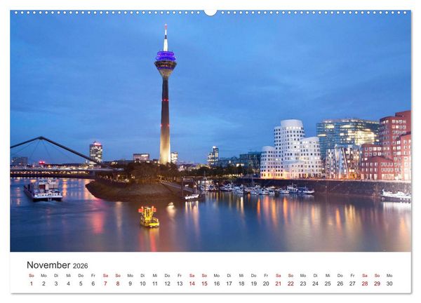 Produktbild: D&uuml;sseldorf - Tradition und Moderne am Rhein (hochwertiger Premium Wandkalender 2026 DIN A2 quer), Kunstdruck in Hochglanz