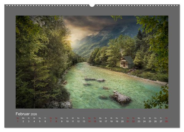 Produktbild: Vom Zauber der Einsamkeit (hochwertiger Premium Wandkalender 2026 DIN A2 quer), Kunstdruck in Hochglanz