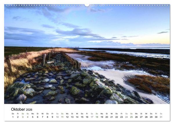 Produktbild: Nordseebad Wremen - Strandimpressionen (hochwertiger Premium Wandkalender 2026 DIN A2 quer), Kunstdruck in Hochglanz
