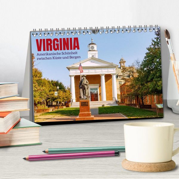 Produktbild: Virginia. Amerikanische Sch&ouml;nheit zwischen K&uuml;ste und Bergen (Tischkalender 2026 DIN A5 quer), CALVENDO Monatskalender