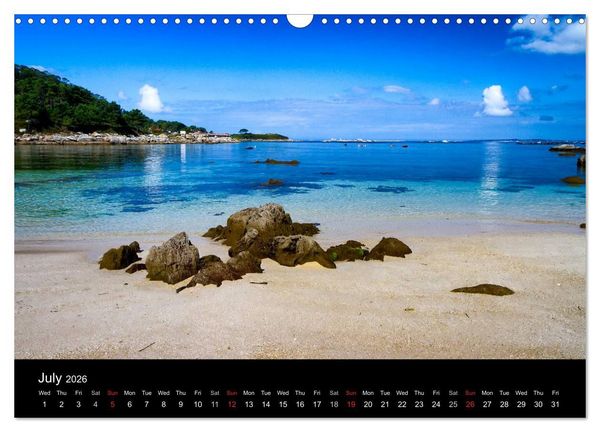 Produktbild: Beaches of Galicia (Wall Calendar 2026 DIN A3 landscape), CALVENDO 12 Month Wall Calendar