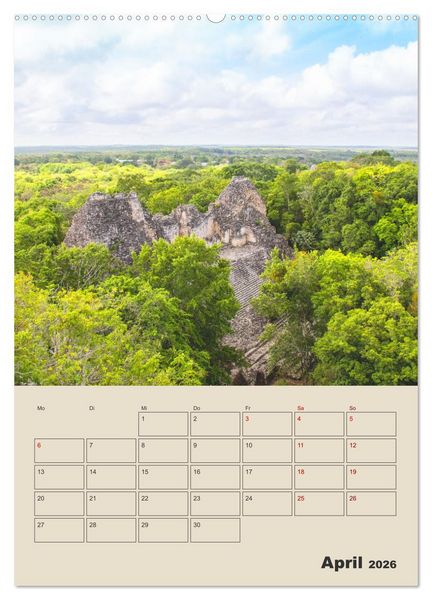 Produktbild: Mexiko Yucat&aacute;n Terminplaner (hochwertiger Premium Wandkalender 2026 DIN A2 hoch), Kunstdruck in Hochglanz