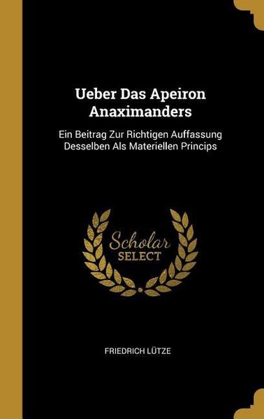 Produktbild: Ueber Das Apeiron Anaximanders