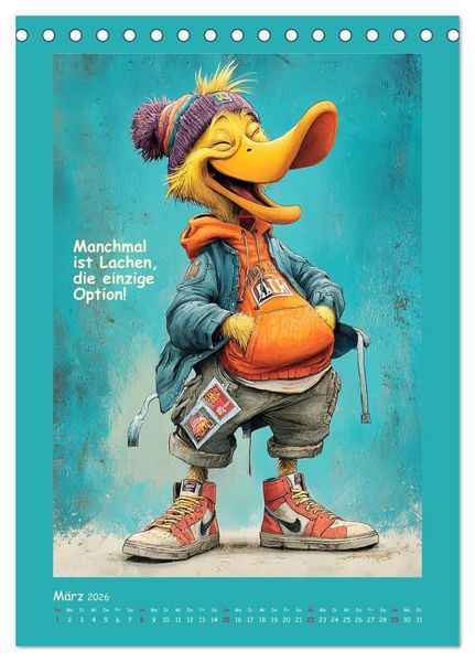 Produktbild: Quack Attacke. Enten au&szlig;er Kontrolle (Tischkalender 2026 DIN A5 hoch), CALVENDO Monatskalender