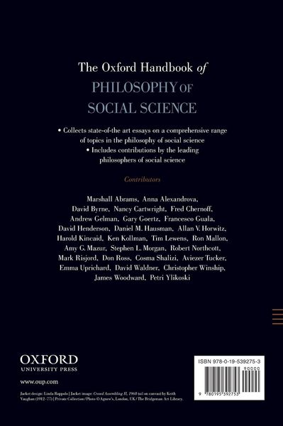 Produktbild: Ohb Philos Of Soc Sci Ohbk