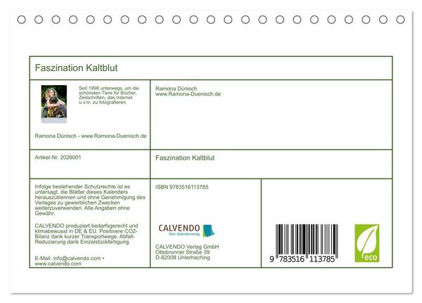 Produktbild: Faszination Kaltblut (Tischkalender 2026 DIN A5 quer), CALVENDO Monatskalender